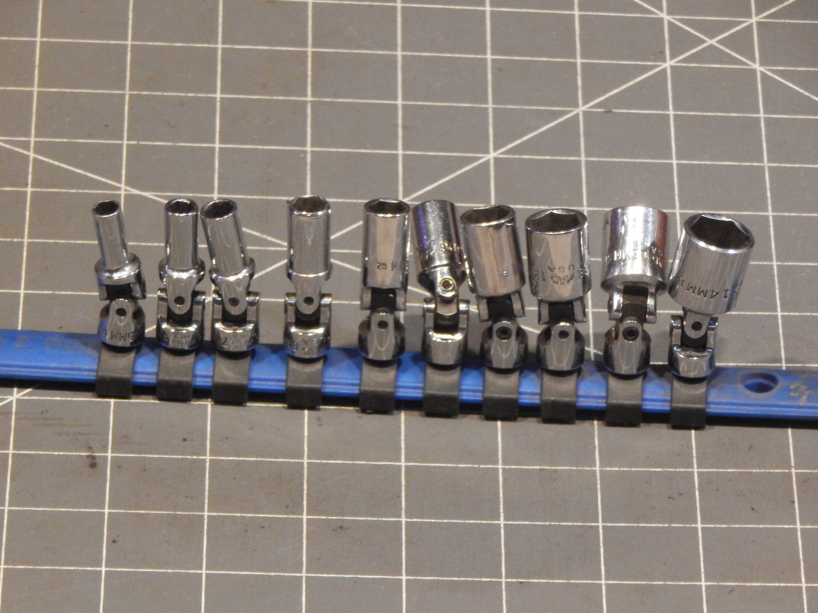 READ Mac 10Pc Metric 1/4″ Drive Swivel Universal Socket Set 5.5MM 14MM 6Pt