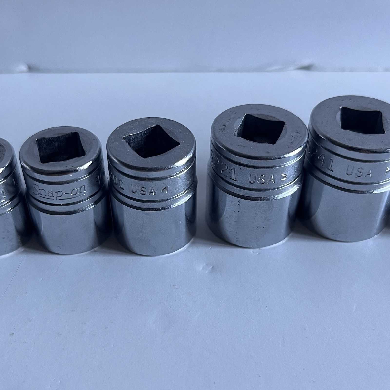 Snap On 10pc SAE Standard Socket FS- Set 3/8″ Drive 6 Point 5/16″ – 7/8″ USA