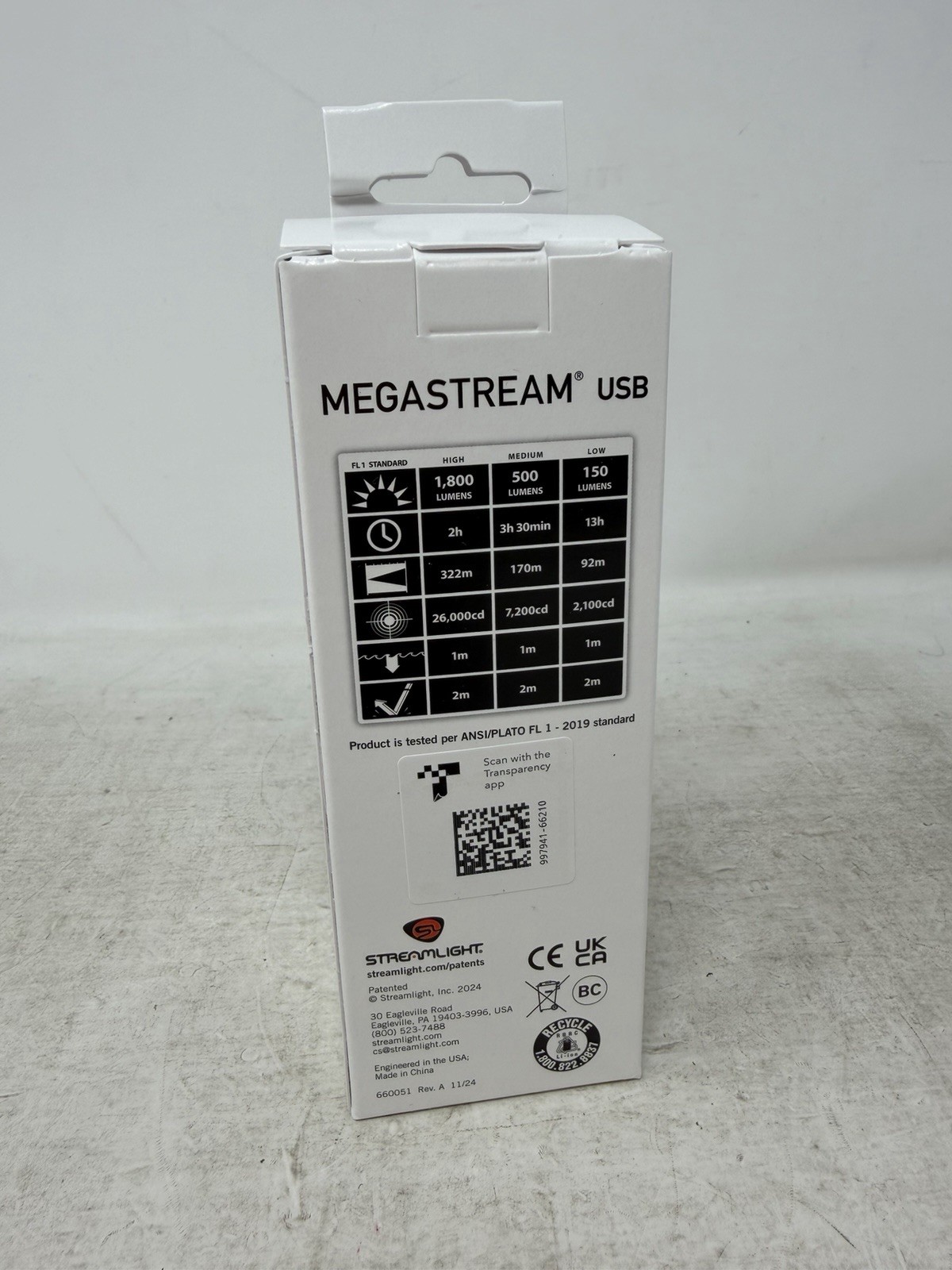 Streamlight 66210 MegaStream USB Lithium-Ion Rechargeable Flashlight