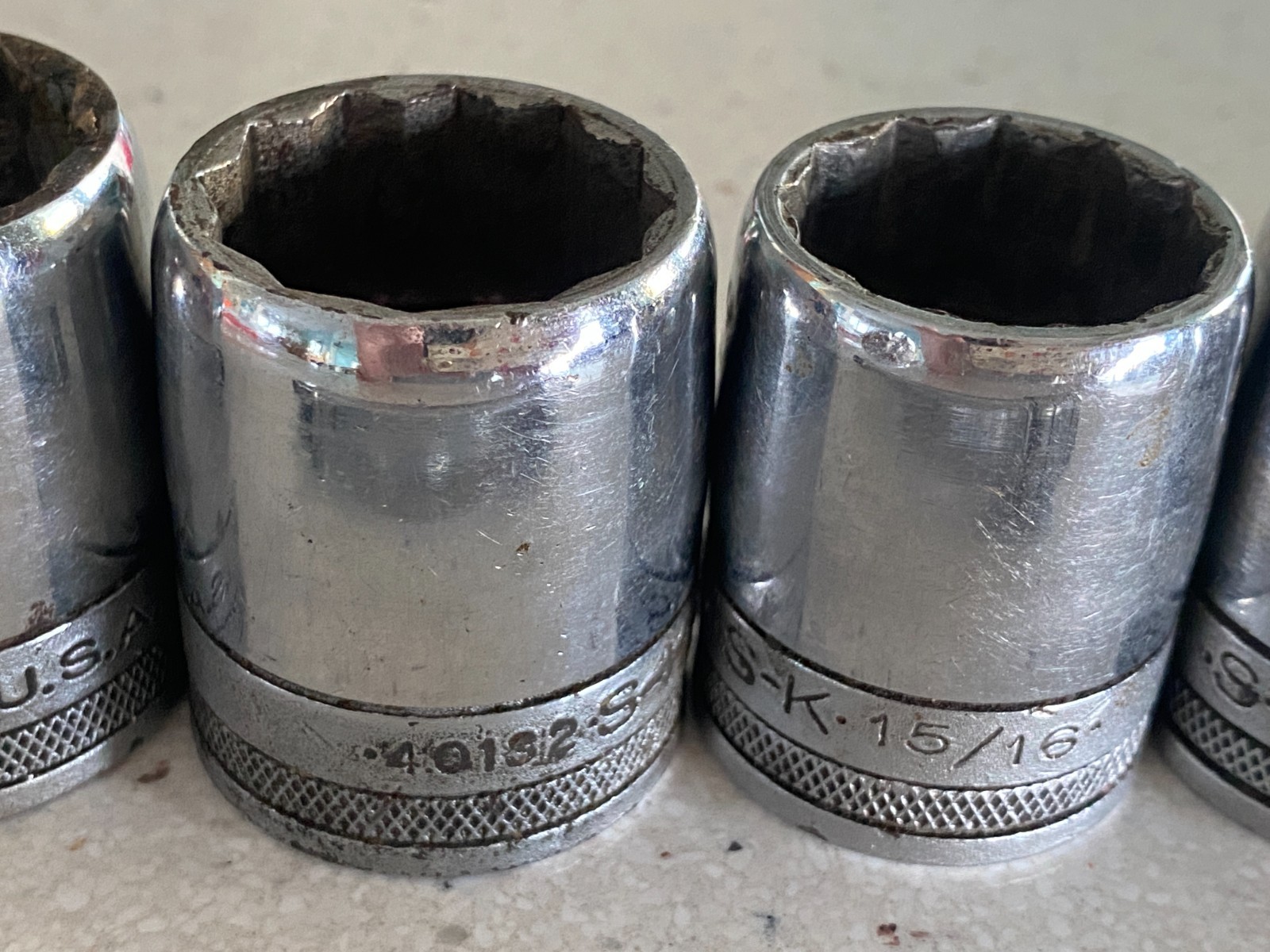 SK Tools USA 1/2″ Drive Socket Lot 12 Point 13 Pieces Used