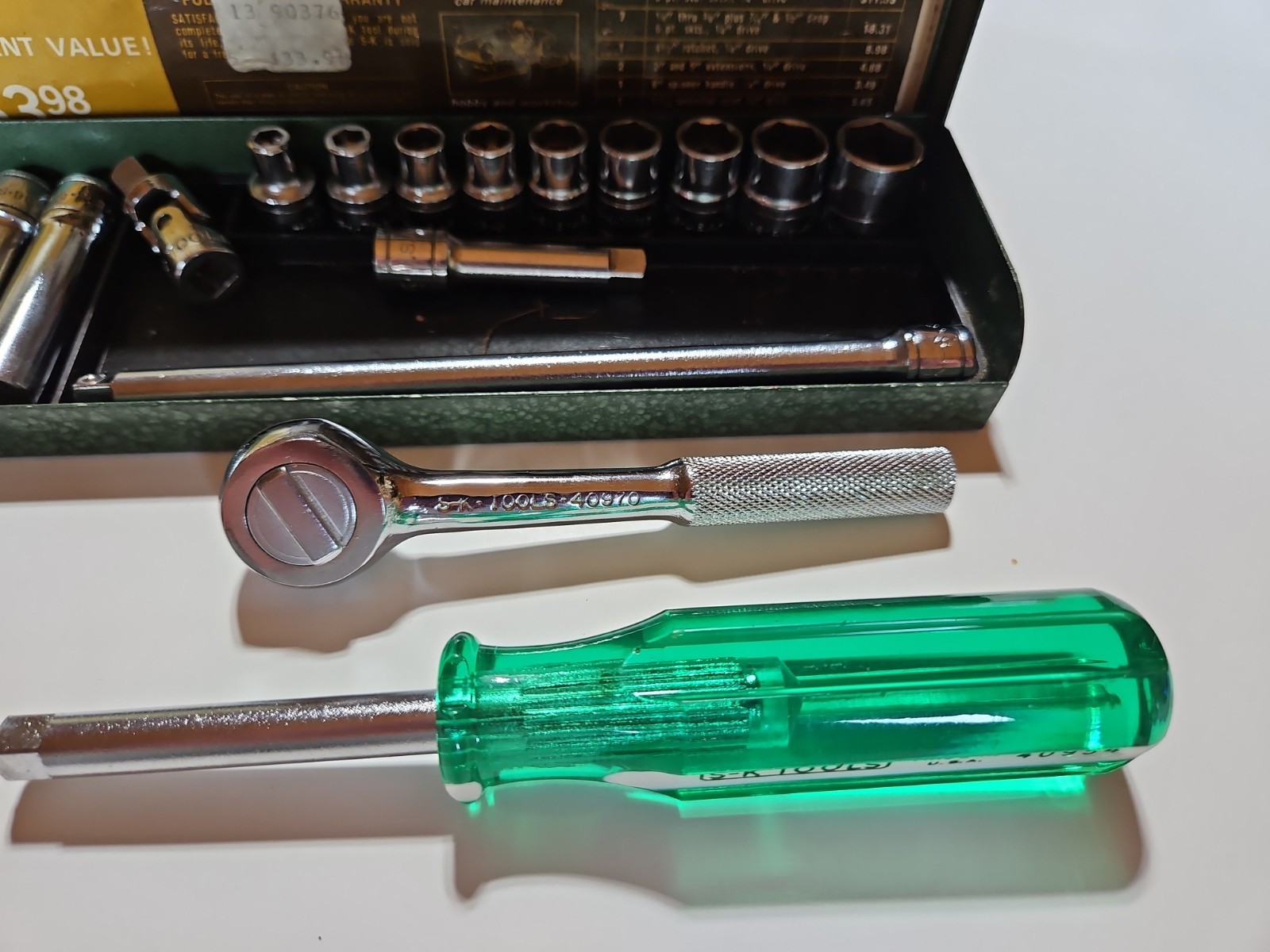 S-K Tools 21 piece socket set NOS