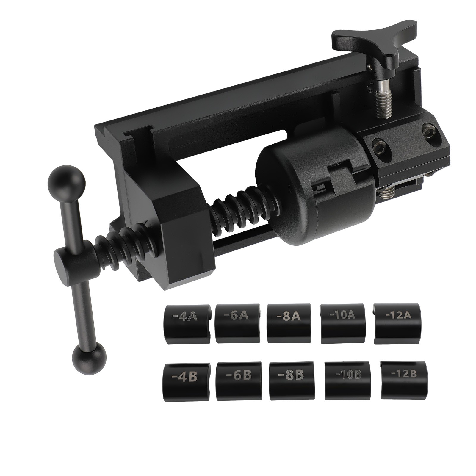 Fuel Hose Connect Tool Hose Press Kit W/ 5 Holders for Fittings of 4AN to 12AN