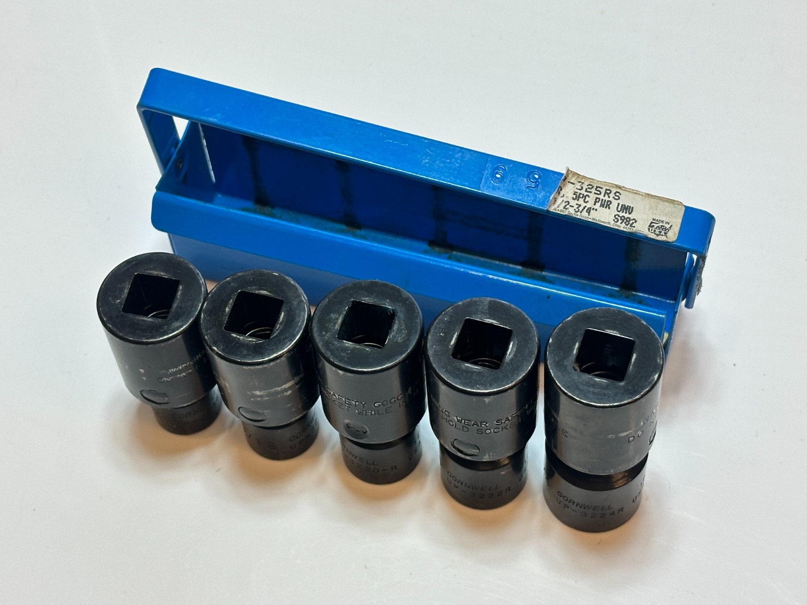 Cornwell USA UP-325RS SAE 1/2” Dr. Universal Swivel Impact Socket Set, 1/2″-3/4″