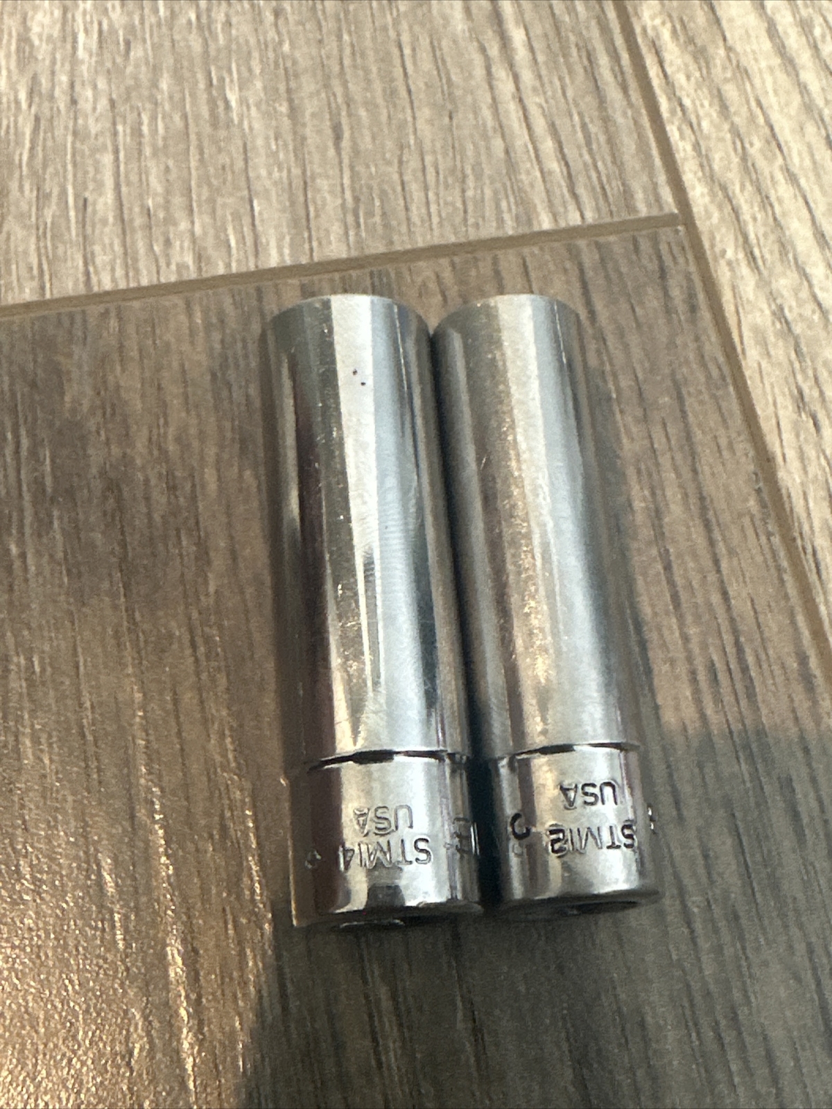 Snap-on STM12 + STM 14 USA 1/4″ Drive 6 Point 3/8″ + 7/16 Deep Socket