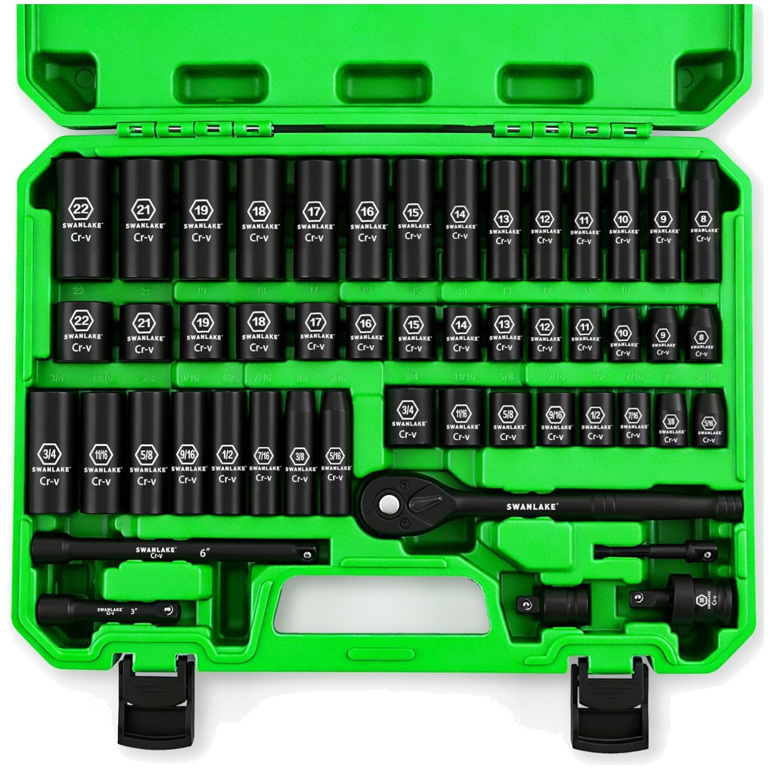 Professional Swanlake Impact Socket Set, 50-Piece, 6-Point