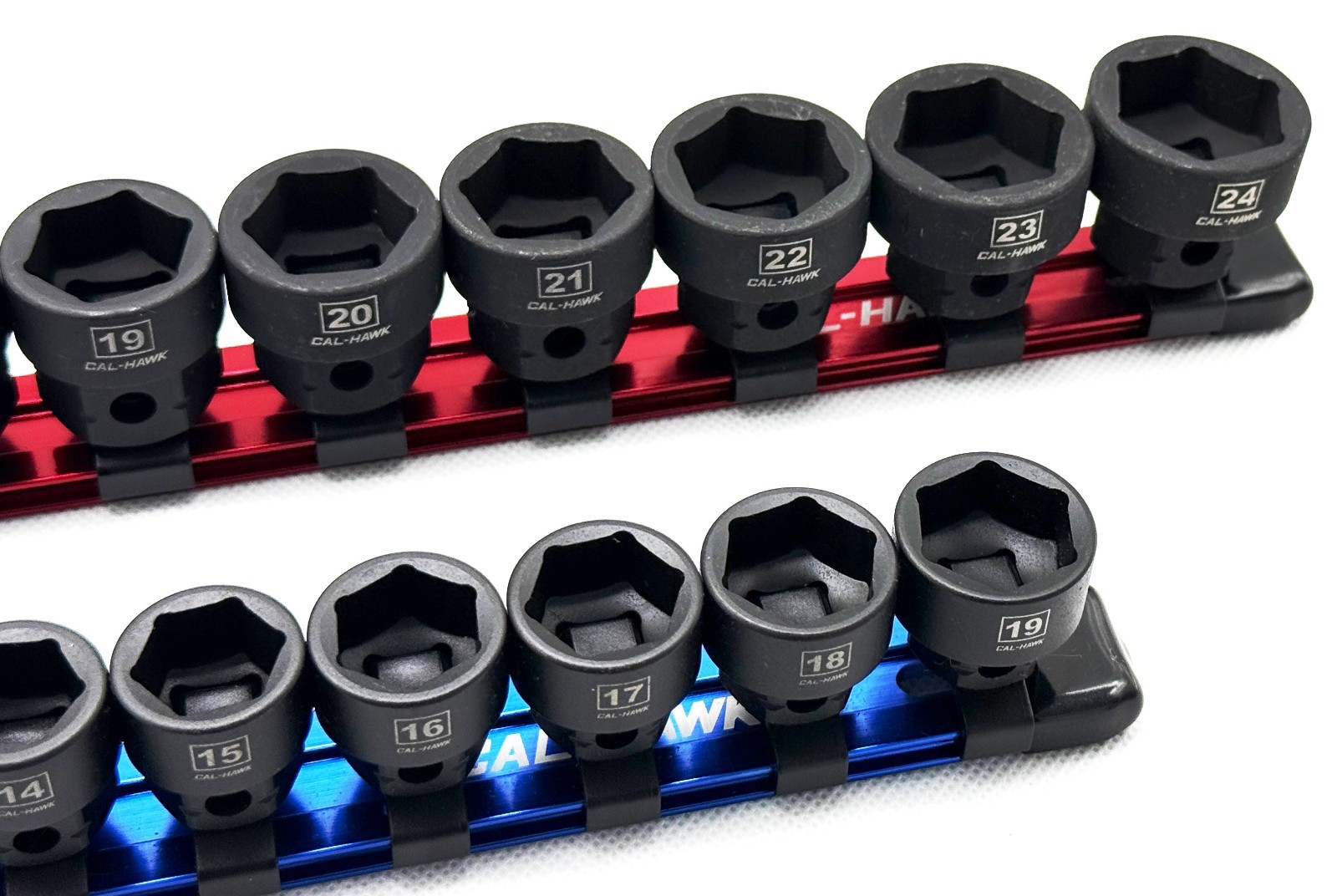 42PC. 1/4″,3/8″,1/2″ Drive Nano Low profile Impact socket set METRIC w/ Holders