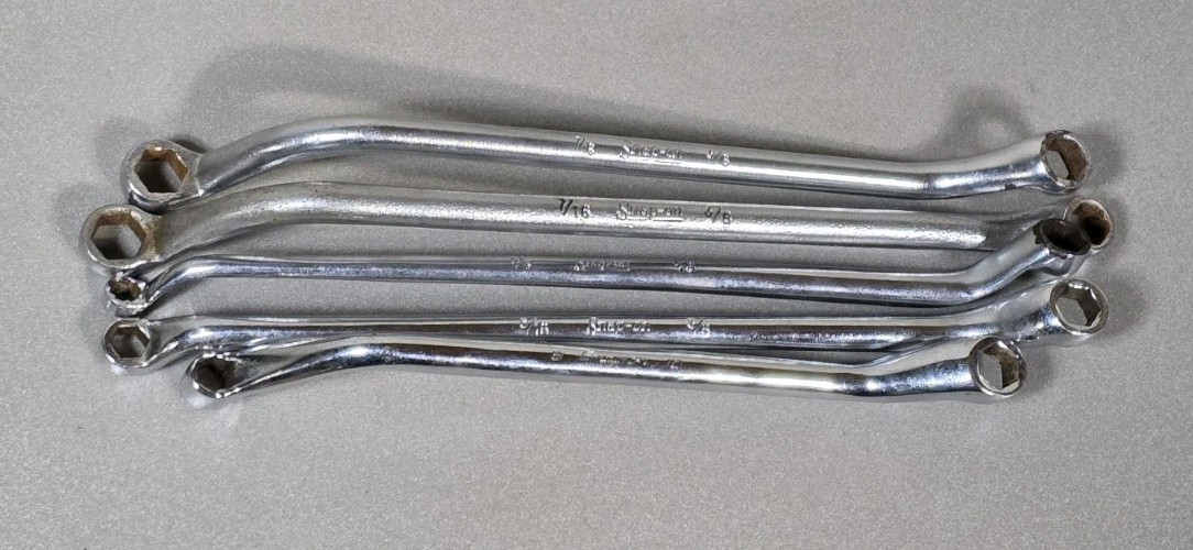 (5) Snap On B1460A B1460B B1456A S6110A 1467A Offset Bleeder Wrench Wrenches