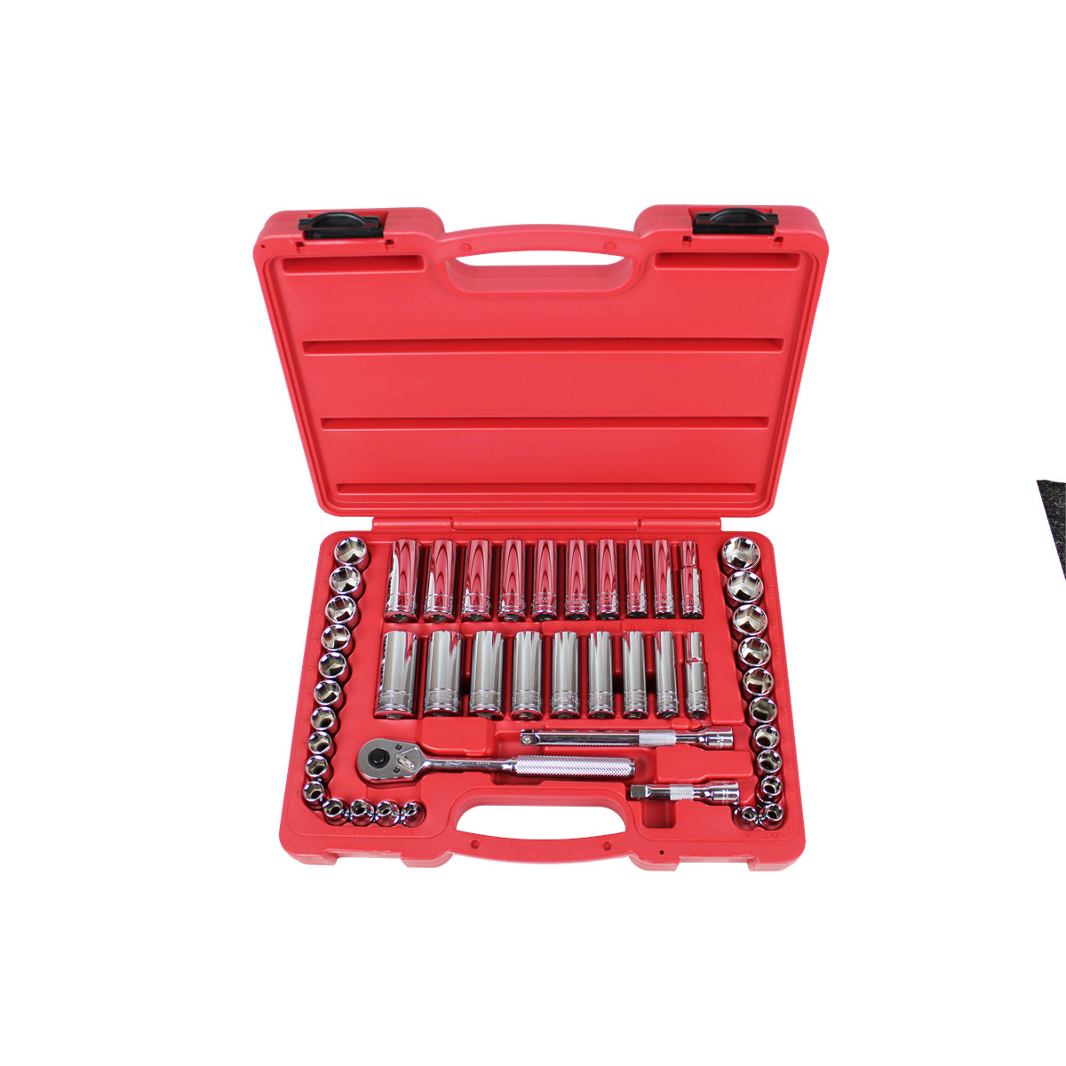 K-Tool 22047 47pc 3/8″ Drive Socket Set; 6pt Sockets, Heat Treated Steel