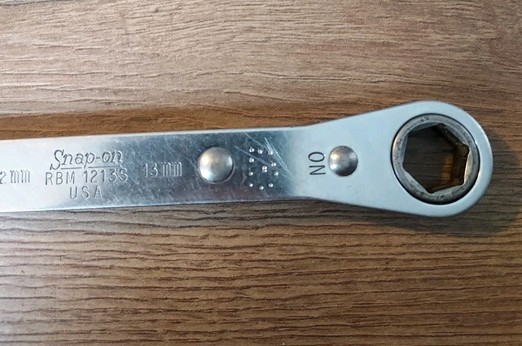 Snap-On Tools USA RBM1213S 12mm x 13mm Double Box End Ratcheting Wrench, 6 Point