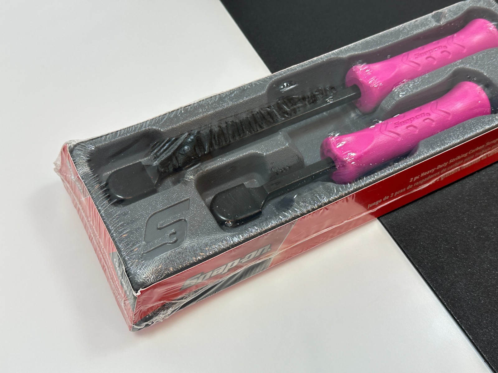 🇺🇸 Snap-on CSAS200EP ELECTRIC PINK 2pc Heavy Duty Striking Carbon Scraper Set