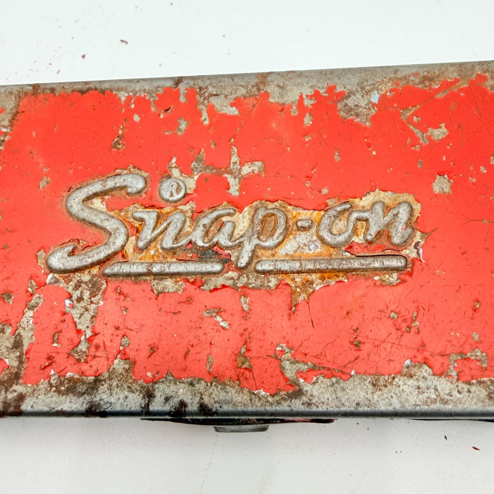 Vintage Snap-On Socket Set w/ Metal Box 7 SAE Sockets 1/4″ Drive USA