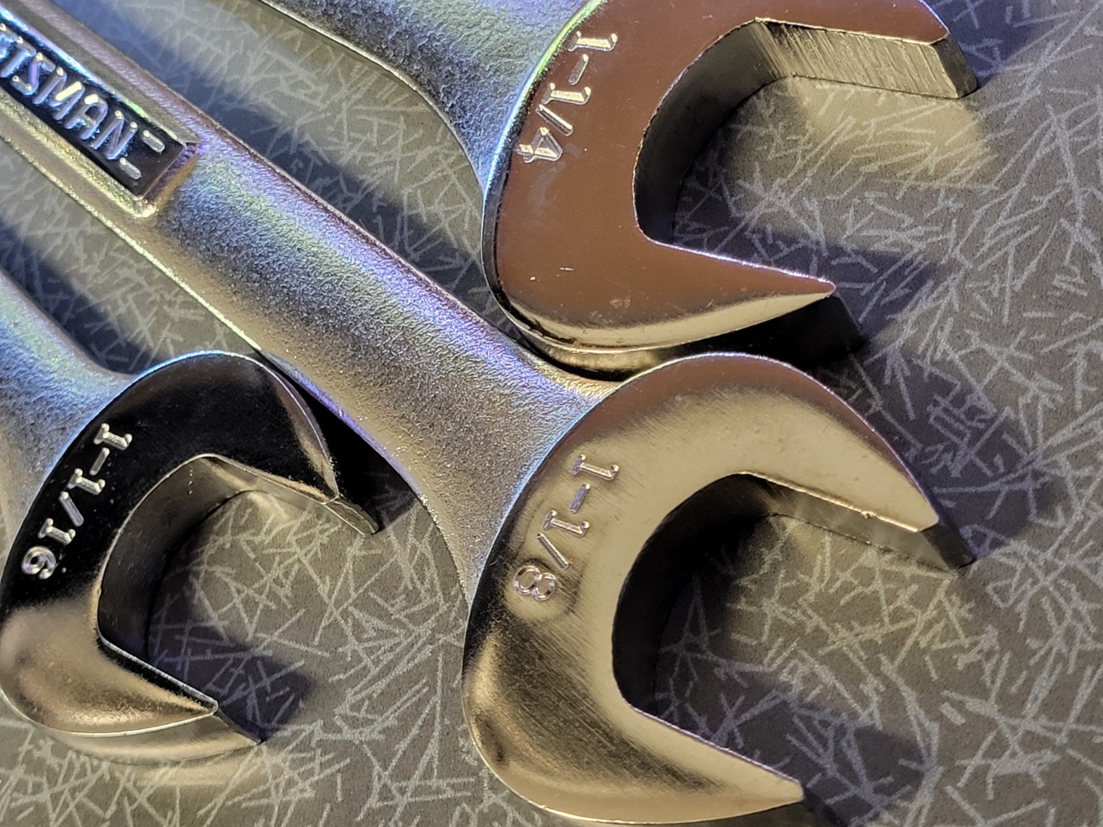 Never Used Vintage Craftsman -VA- Combo Wrenches 1 1/16, 1 1/8, 1 1/4 Made USA