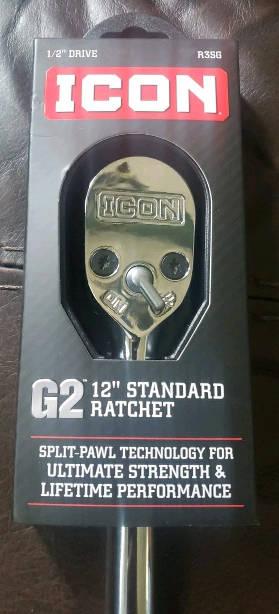 ICON R3SG G2 1/2″ Drive, 12″ Standard Ratchet w/ Comfort Grip 70435 NEW w Tags