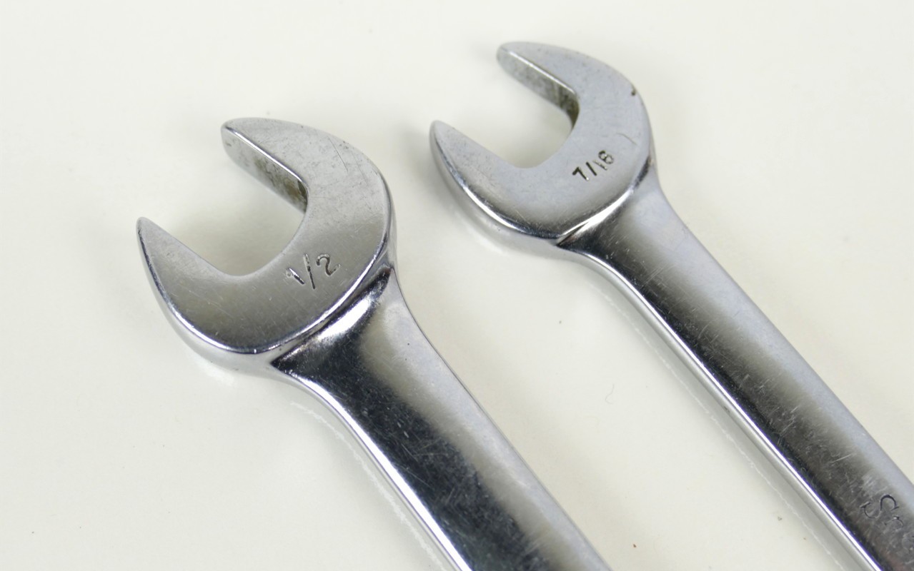Snap-On Tools RXS16 1/2″ Open End & Flare + OEX14 12pt Point 7/16″ Combination