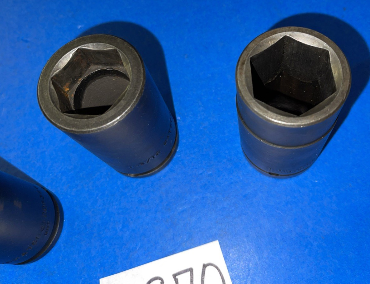 MATCO TOOLS 3 PC. 3/4 DRIVE SAE. DEEP IMPACT SOCKETS 1-1/8, 1-3/16 (30MM), 1-1/4