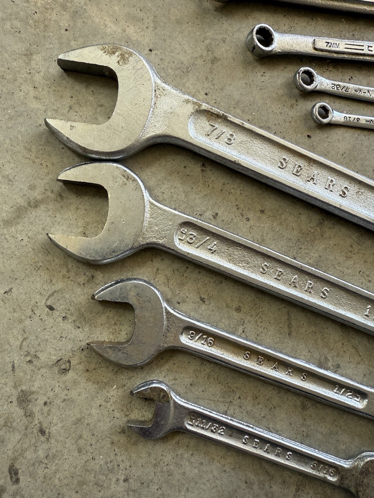 23 Piece Lot of Craftsman (& Sears) Wrenches – Combination – Various Sizes/Used