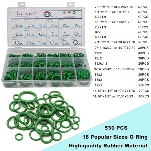 Car AC Repair Kit 838PCS R134A Valve Core Remover Tool Set O-Ring Seals Dust