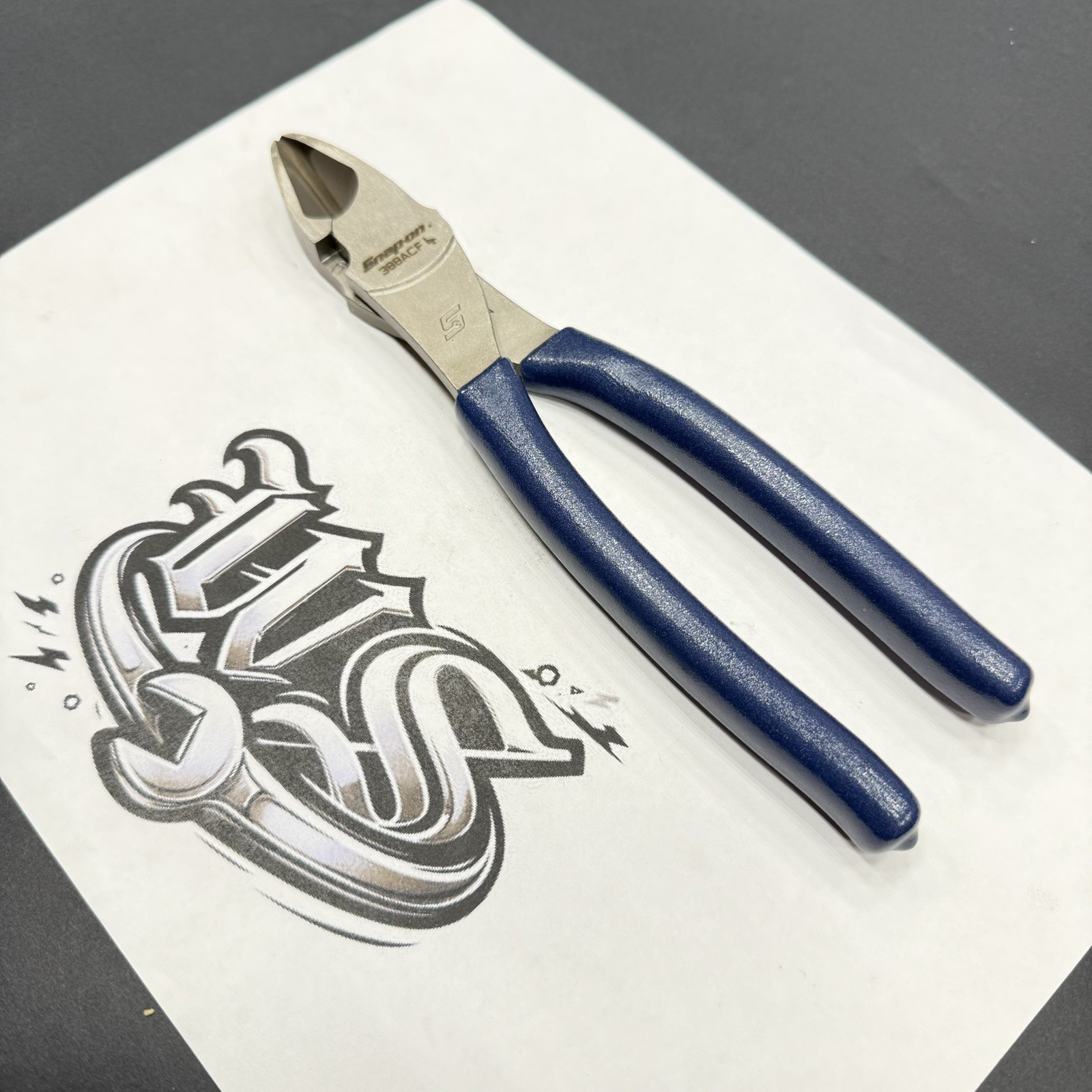Snap-on Tools USA NEW POWER BLUE 8″ High Leverage Diagonal Cutter Pliers 388ACF
