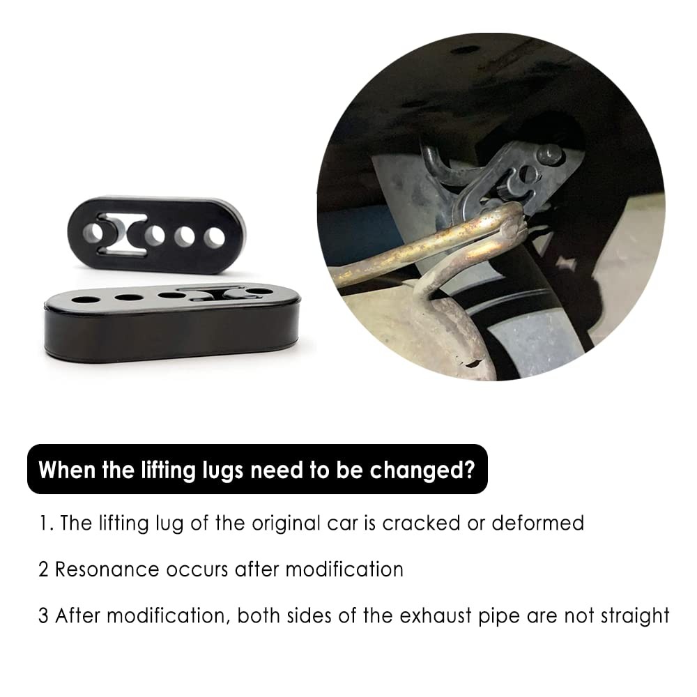 12mm Hole 4.25″ EPDM 4 Hole Exhaust Hanger Adjustable Muffler Shock Absorber …