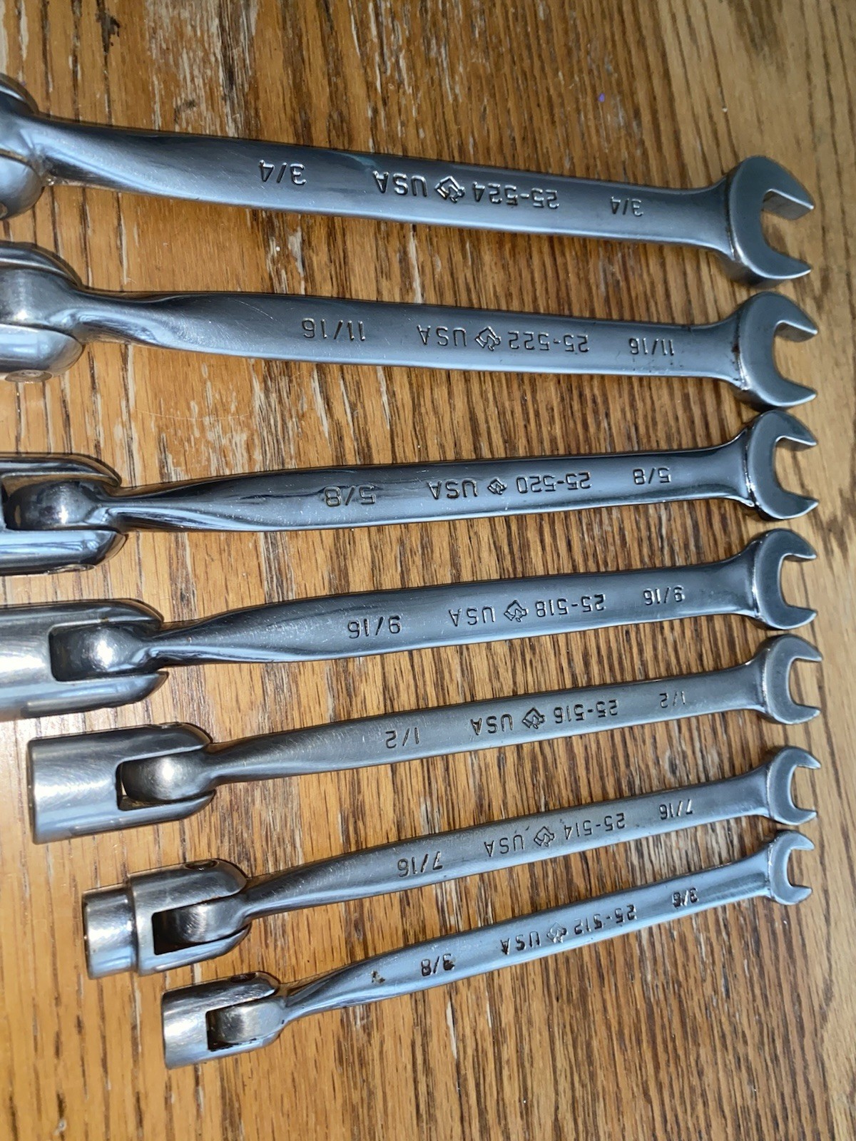 7 Armstrong USA Swivel Head Flex Wrenches