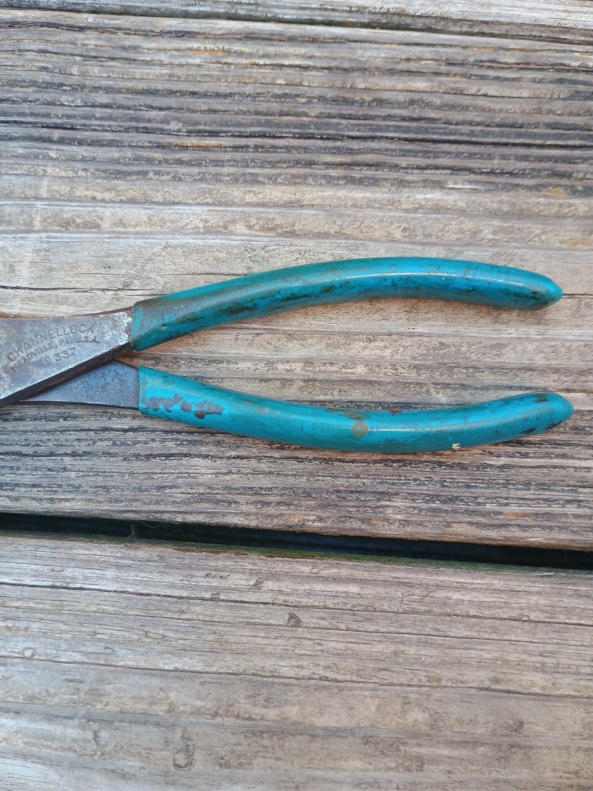 Vintage Channellock 7″ Diagonal Cutting Pliers No 337 Meadville PA USA