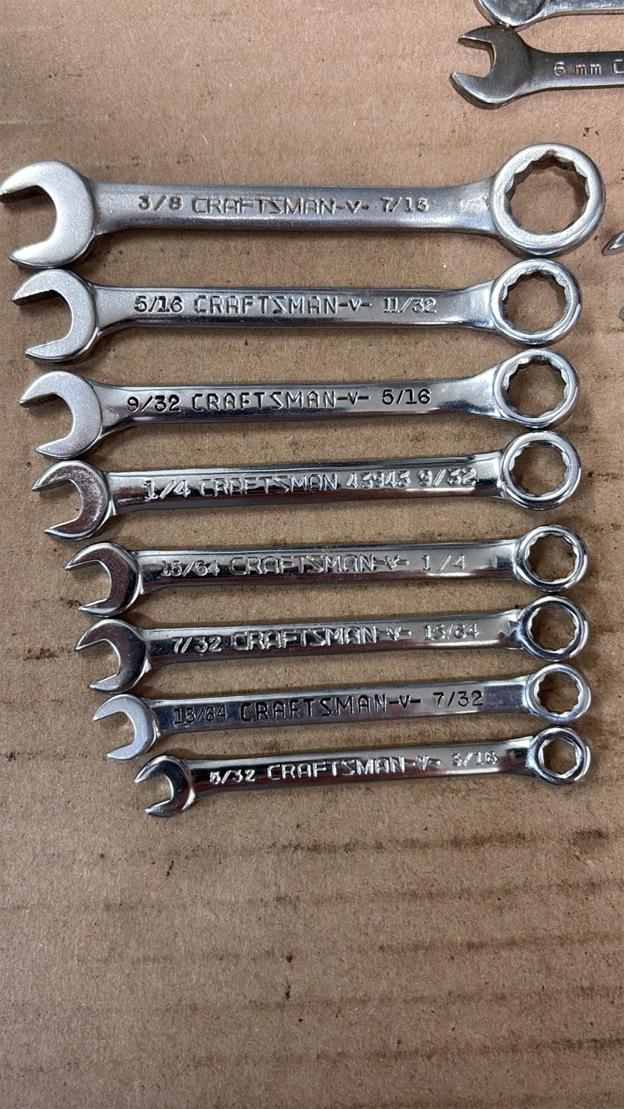 Vtg Lot Of 16 Craftsman Metric & SAE Midget Ignition Wrench Offset & Combinaton