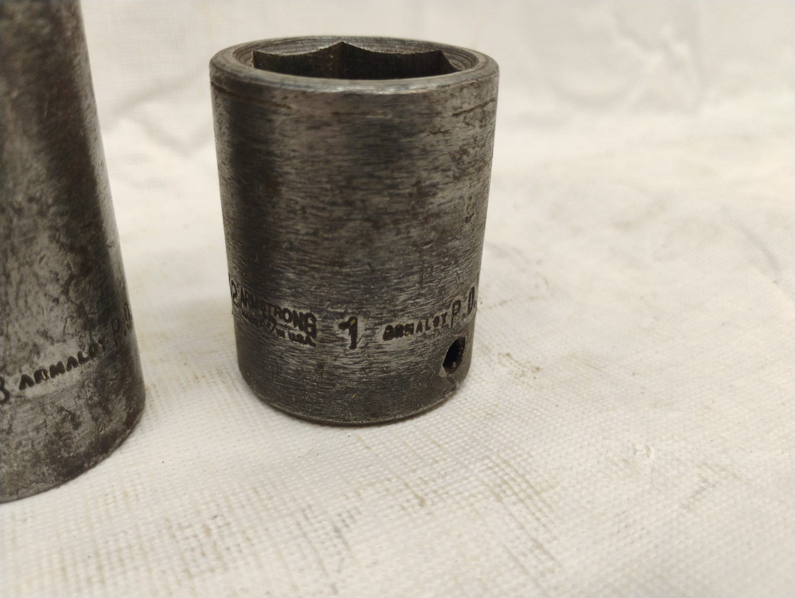 Armstrong Socket Lot 4 Pieces A4 15 Series 1/2 9/16 7/8 1″ Garage Shop Collector