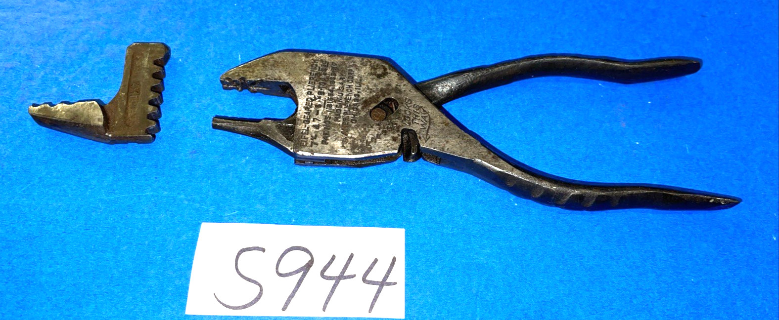 EIFEL TOOLS VINTAGE GEARED PLIERENCH 7 INCH 1 EXTRA HEAD
