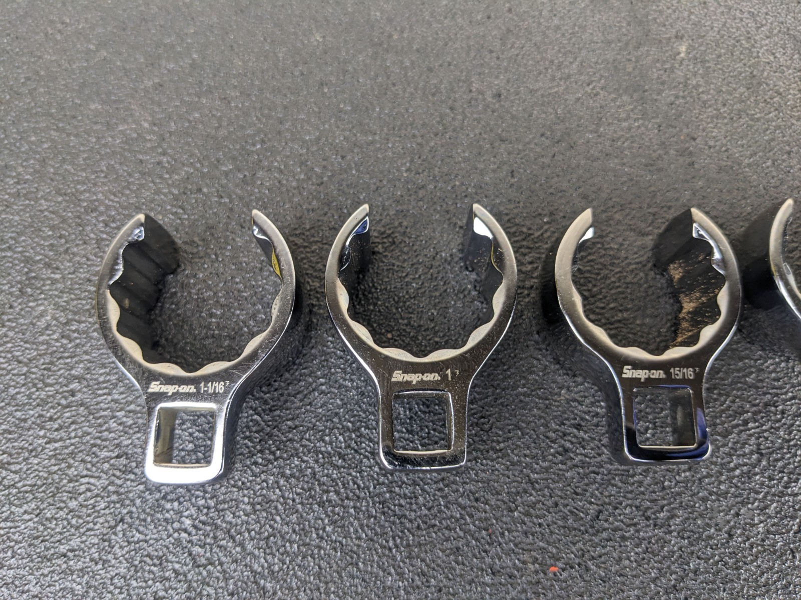 #bn277 Snap on Tools NEW 208AN 3/8″ Drive SAE Deep Flare Crowfoot Wrench Set