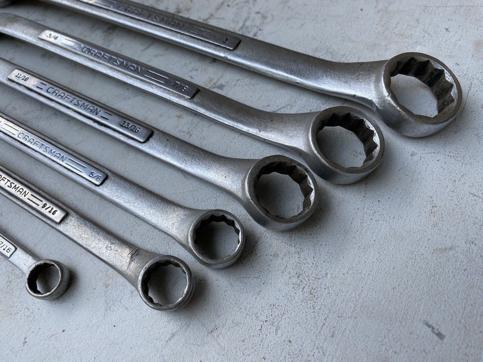 Craftsman Tools USA 6pc SAE Double Box Wrench Set 3/8” – 1”