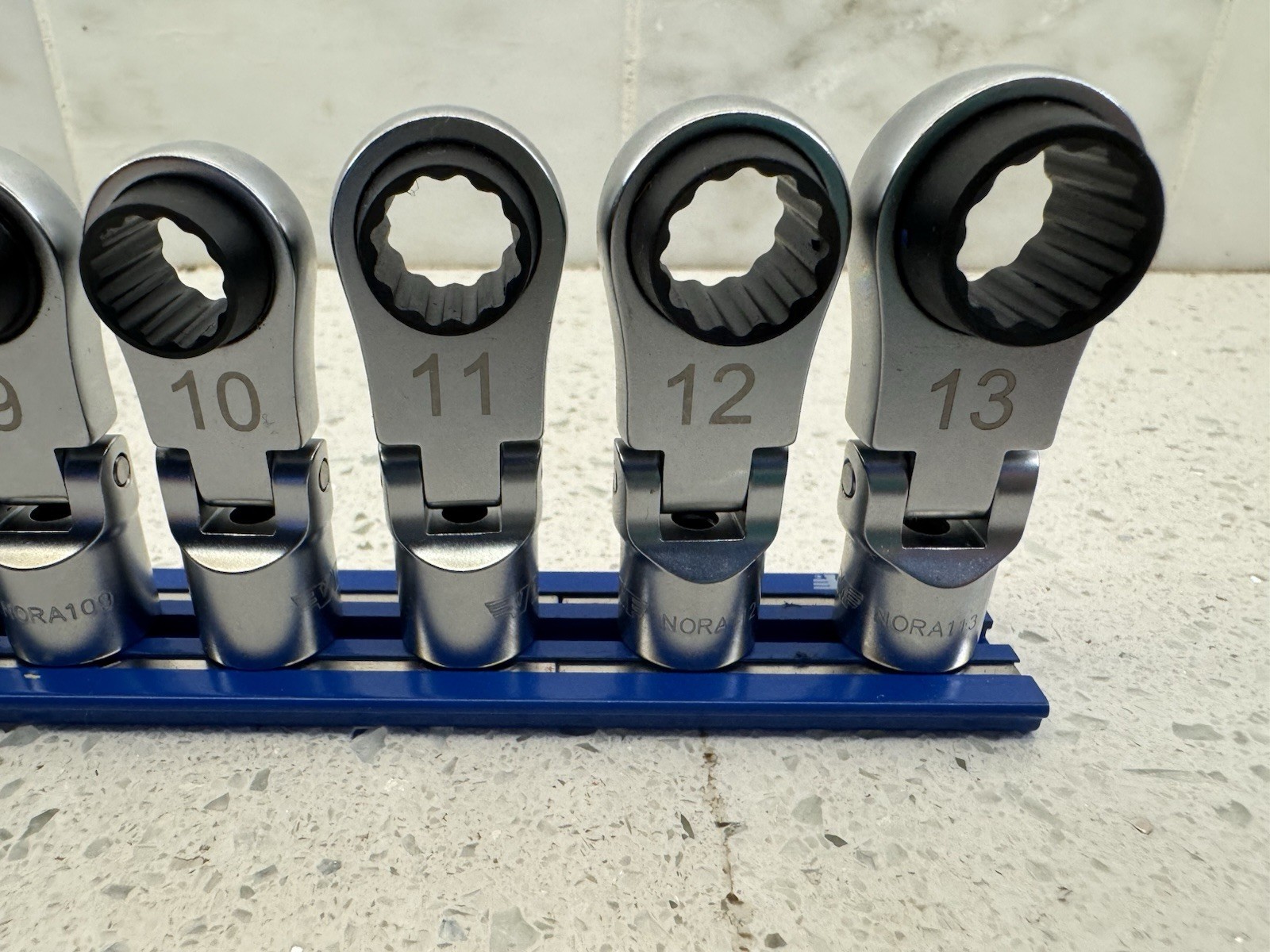 VIM Tools 6 Piece 12 Point Offset, Flex Head Ratcheting Wrench Attachments NEW