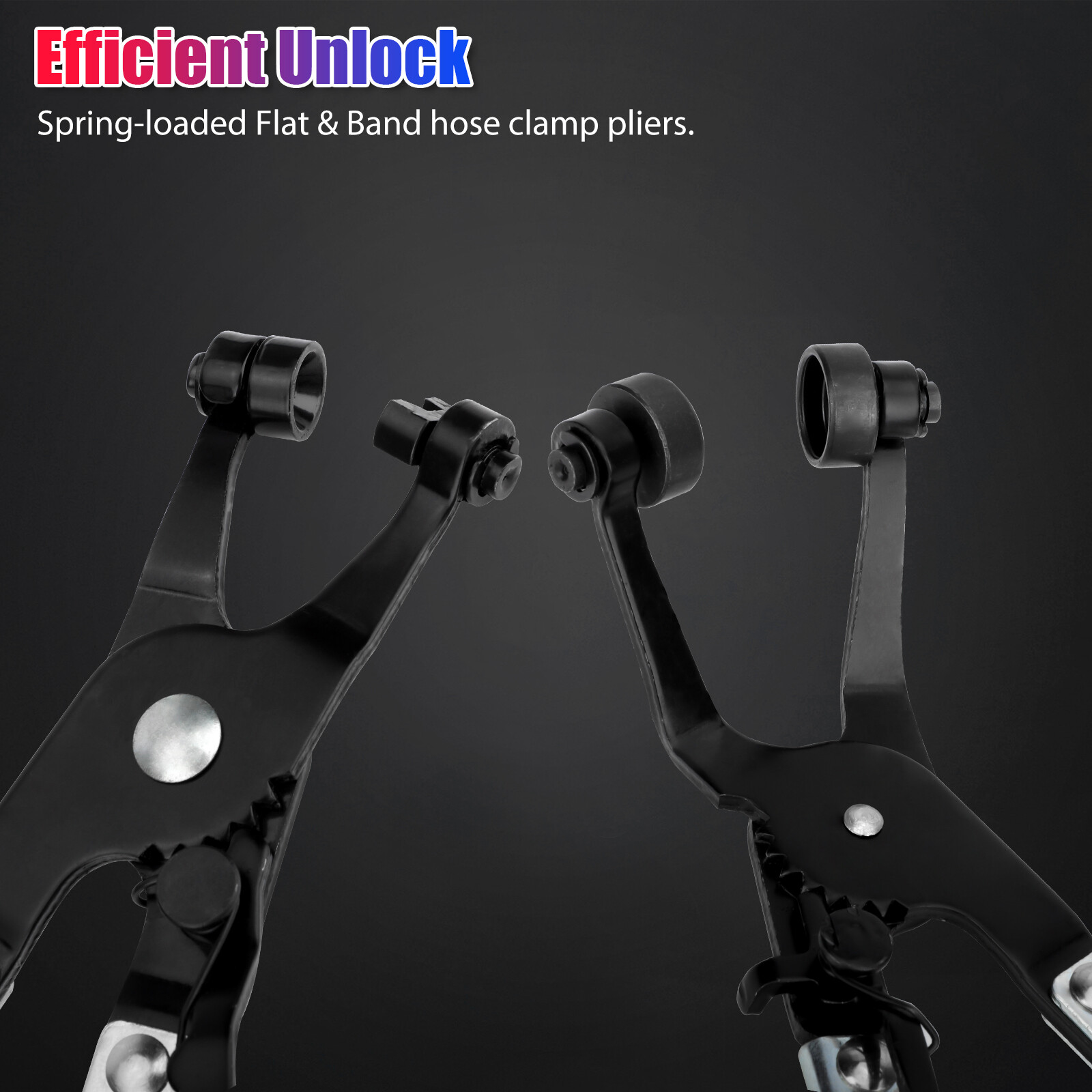 2x Flat Band 45° Angled Swivel Jaw Locking Tools Hose Clamp Plier Coolant Clip