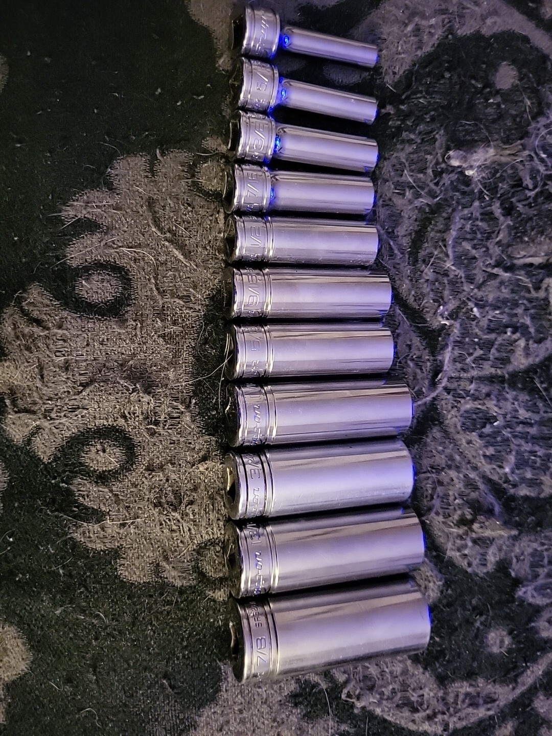 SNAP ON 211SFSY 3/8″ 11 PC SAE6 PT. DEEP SOCKET SET 1/4″ to 7/8″