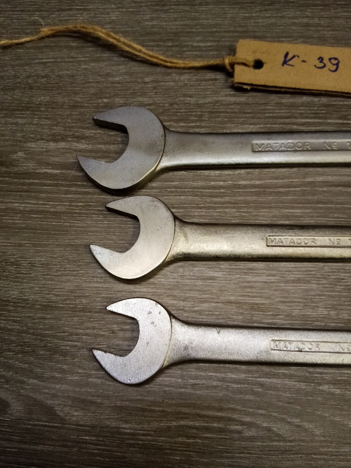 Vintage Spanners Set Matador 100 Germany 3/4-11/16AF, 7/8-13/16AF, 1»-15/16AF