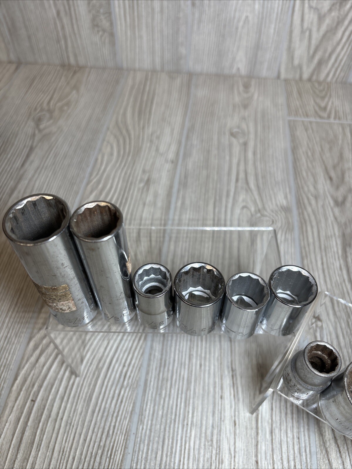 Craftsman USA 6-Piece 3/8″ Drive 12-Point Standard Socket Set Mixed Lot READ