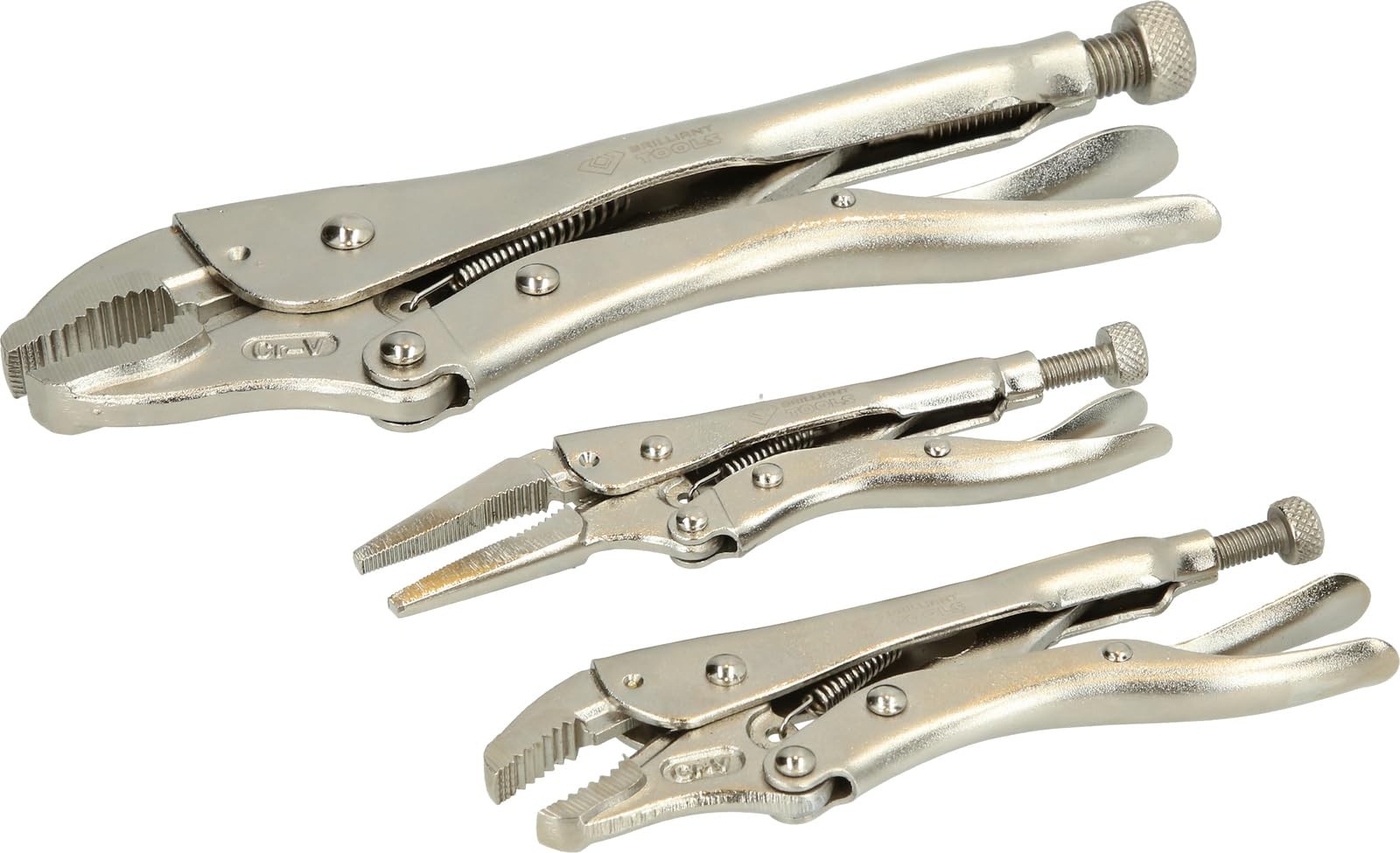 BT065003 Locking Pliers Grip Pliers Set, 3pc Powered by KS TOOLS Tool Steel