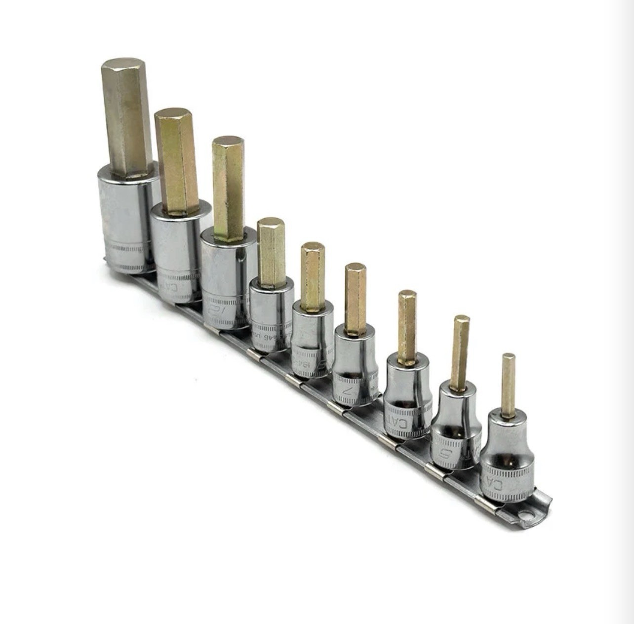 Caterpillar Tools USA Cat By Snap on 9pc 3/8 1/2 Metric Hex Socket Set