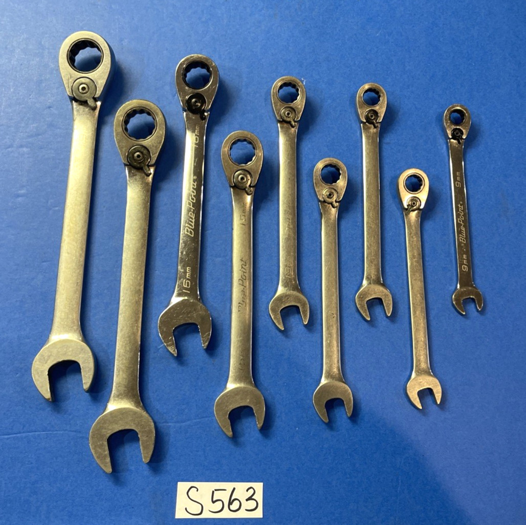 BLUE-POINT TOOLS 9 PIECE METRIC RATCHETING REVERSABLE WRENCHES 9MM – 19MM
