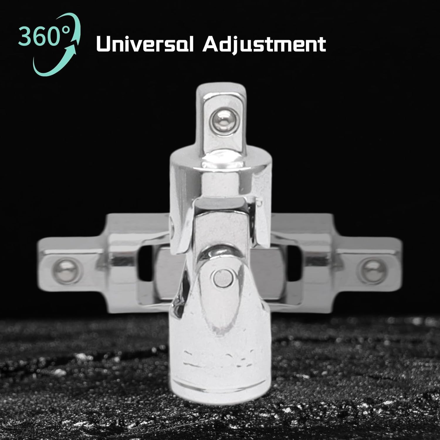 4 Pcs 1/4 Inch Chrome Vanadium Socket Extension Set with Universal Joint – He…