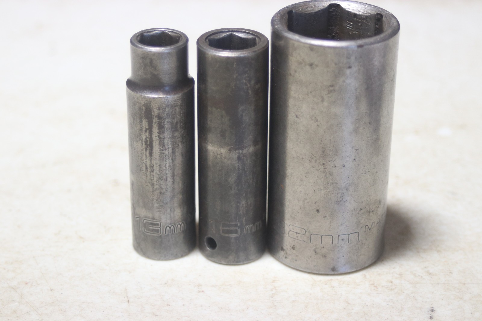 Matco Tools Metric 1/2 Inch Drive Deep Impact Socket Lot 13mm 16mm 32mm
