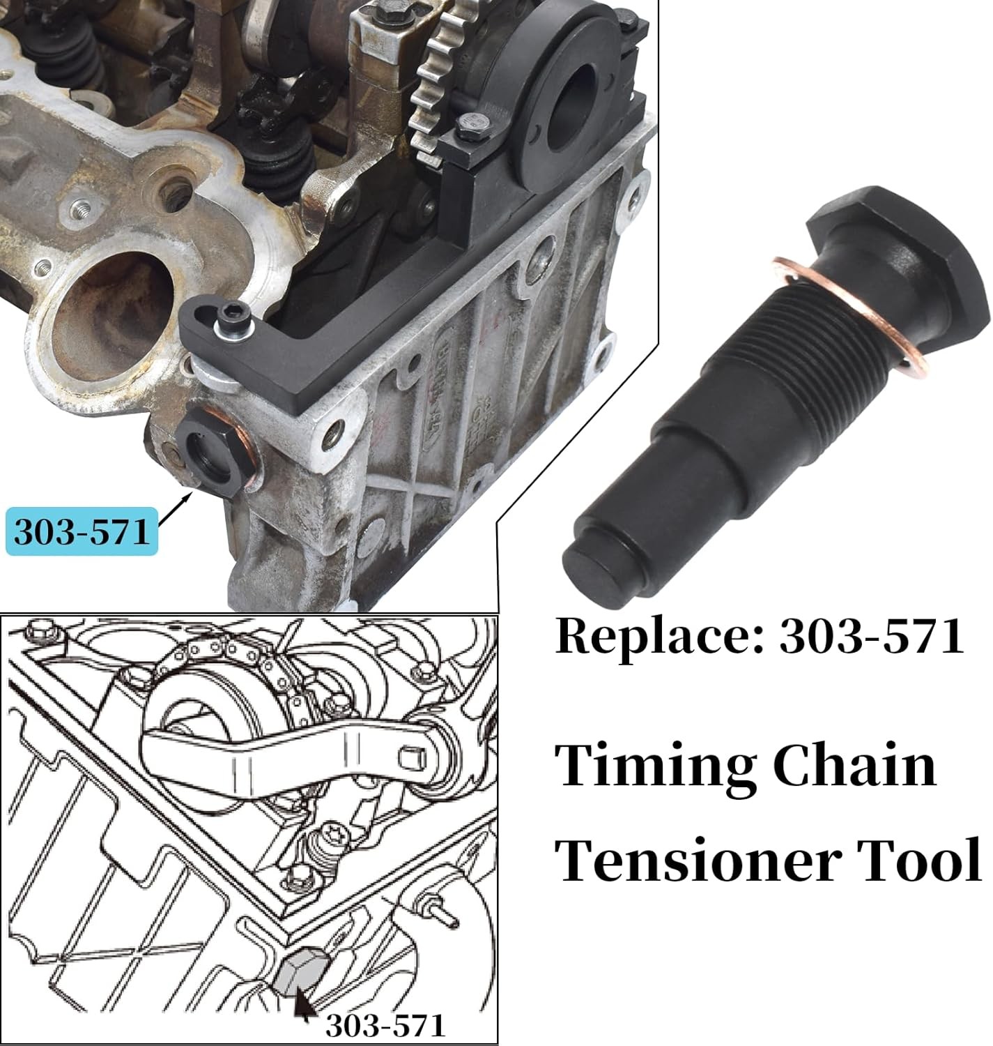 Camshaft Timing Tool Kit for Ford Mustang Explorer 4.0L V6 SOHC w/ Case