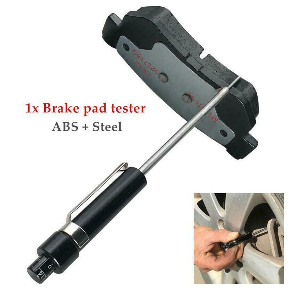 Vehicle Brake Pad Thickness Gauge Tester Measuring Tool Measurment Fit Black