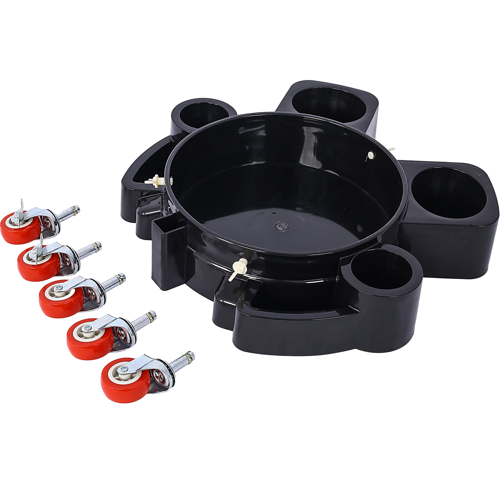 Set of 2 Bucket Dolly 5 Gallon Rolling Bucket Dolly w/ 5 Rolling Swivel Casters