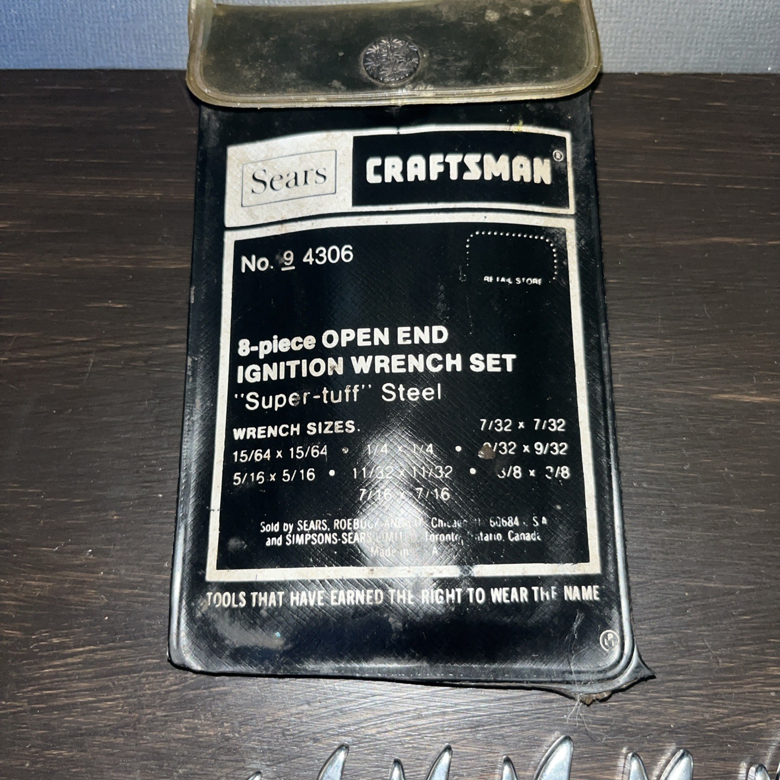 Sears Craftsman 8 Piece Open-End Offset Ignition Wrench Set 4306 – NICE – USA