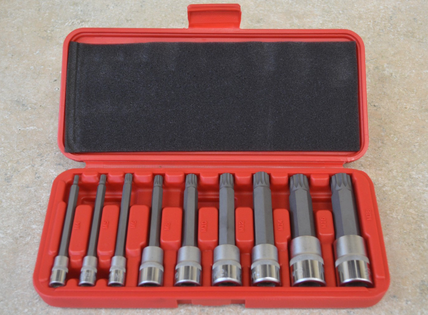 SUNEX 9 Piece 4″ Triple Square 3/8″ Drive Bit Set 9929 *Pre-owned* FREE SHIPPING