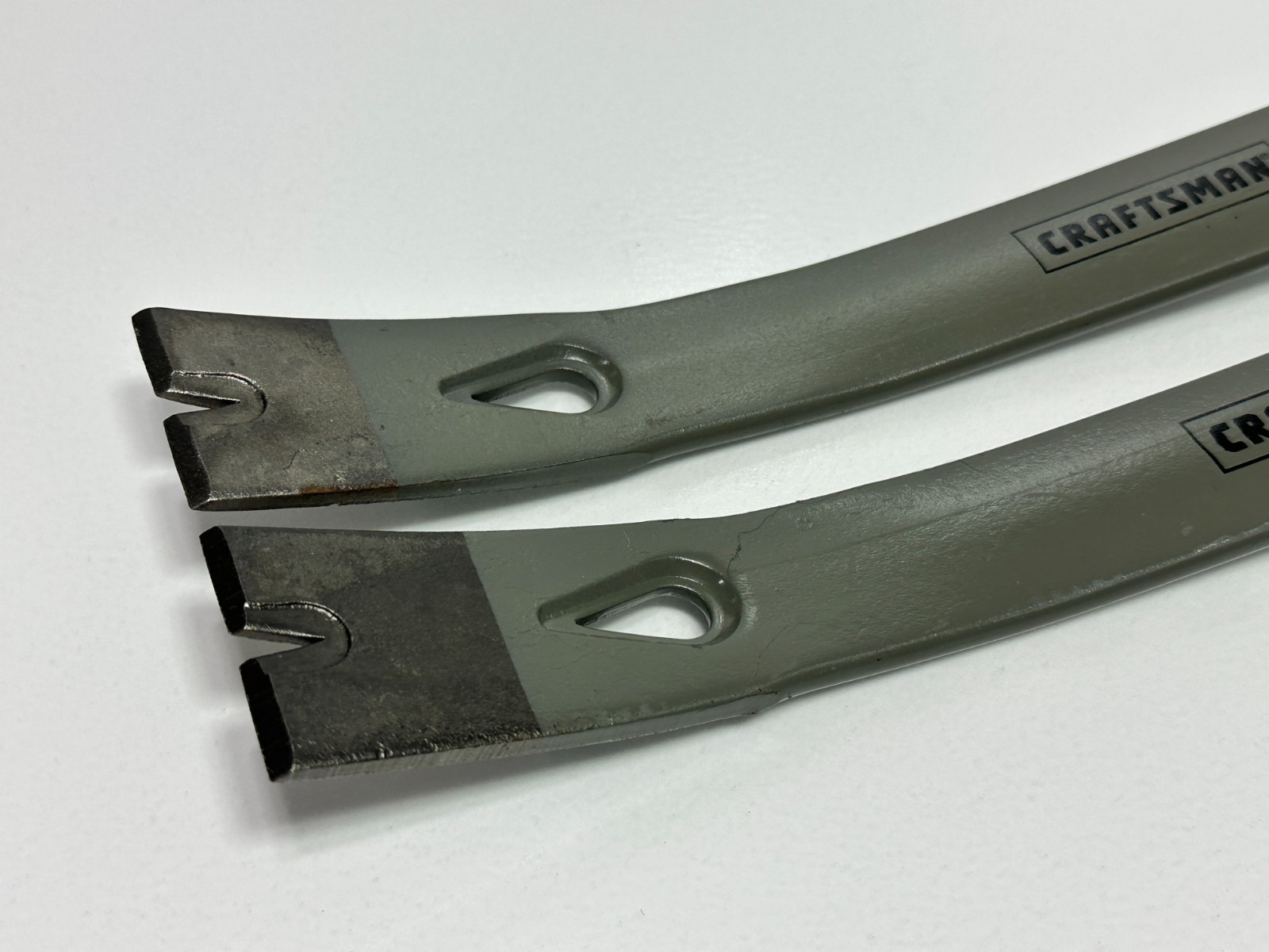 Sears Craftsman USA Made (NOS) 13.5″ Hook Pry Bar Nail Puller Wrecking Bar Pair