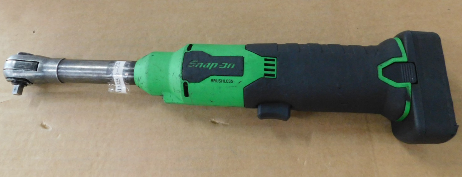 Snapon Ratchet Cordless Long Neck 1/4″ 14.4V WITH BATTERY CTR817G *NICE*