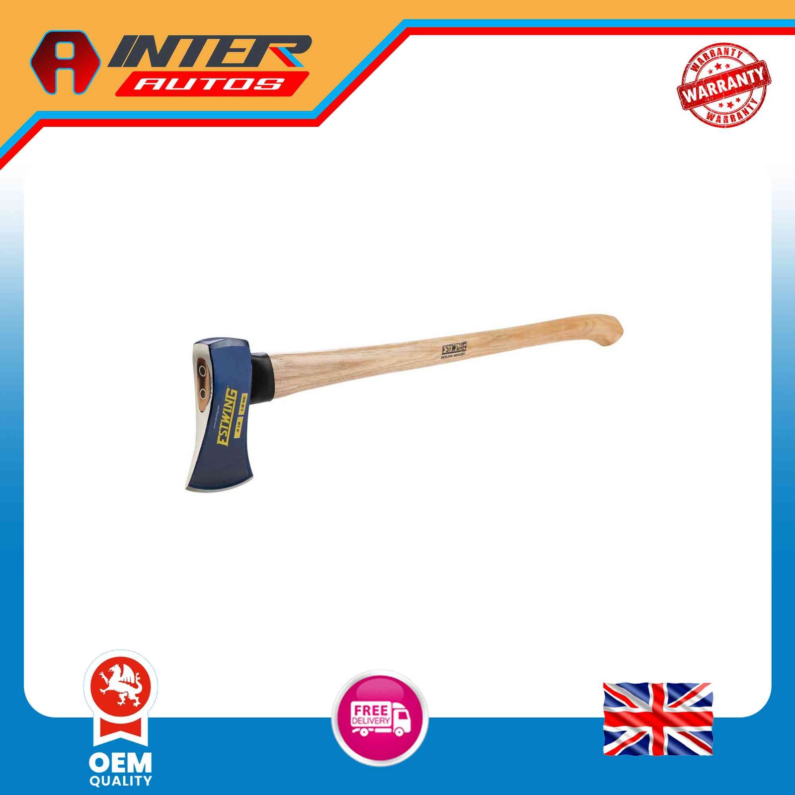 Estwing EAX-436W Axe with Hickory Shaft, 1.8kg/4lb 31625