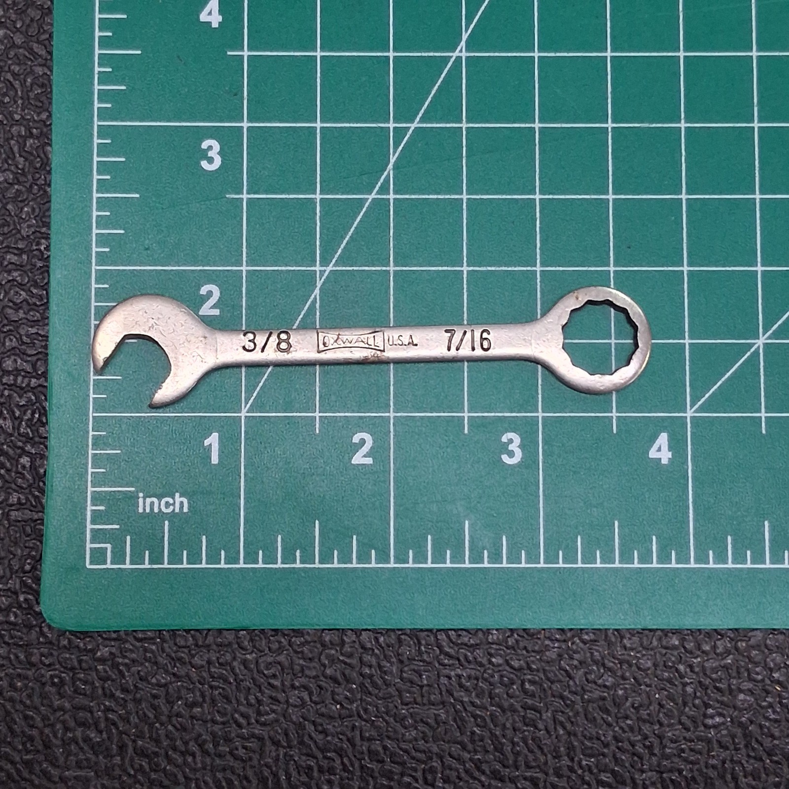 Vintage Oxwall 3/8″ x 7/16″ Chrome SAE 3.5″ Wrench