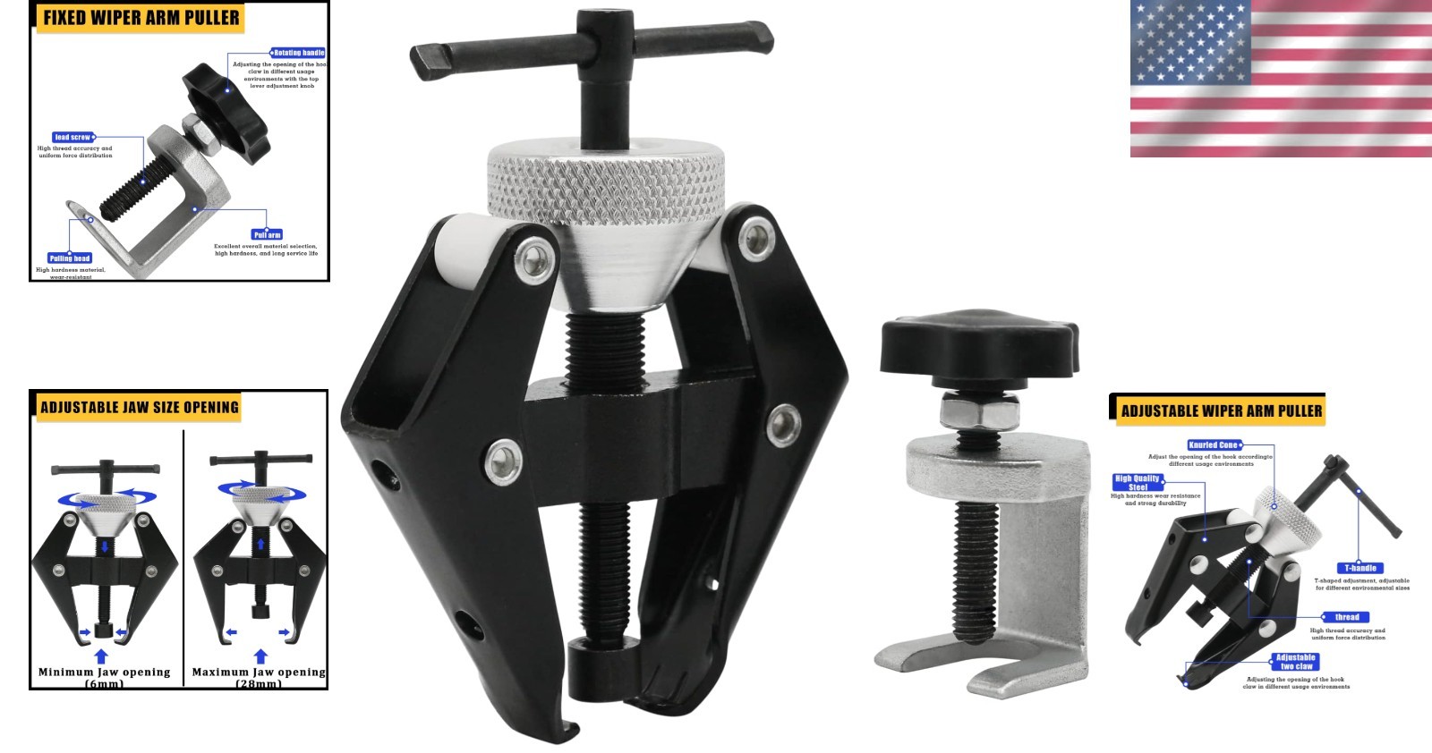 Battery Terminal & Windshield Wiper Arm Removal Tool – Durable Carbon Steel